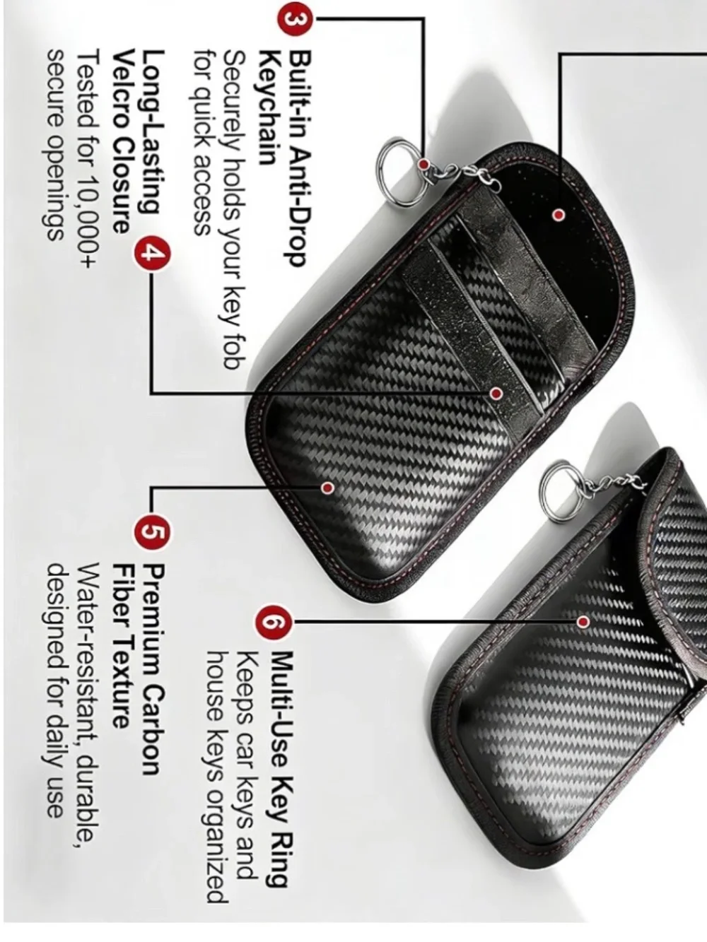 NEW! Binazon 2-Pack Faraday Key Fob Protector RFID Signal Blocking Bags